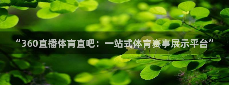 “360直播体育直吧：一站式体育赛事展示平台”